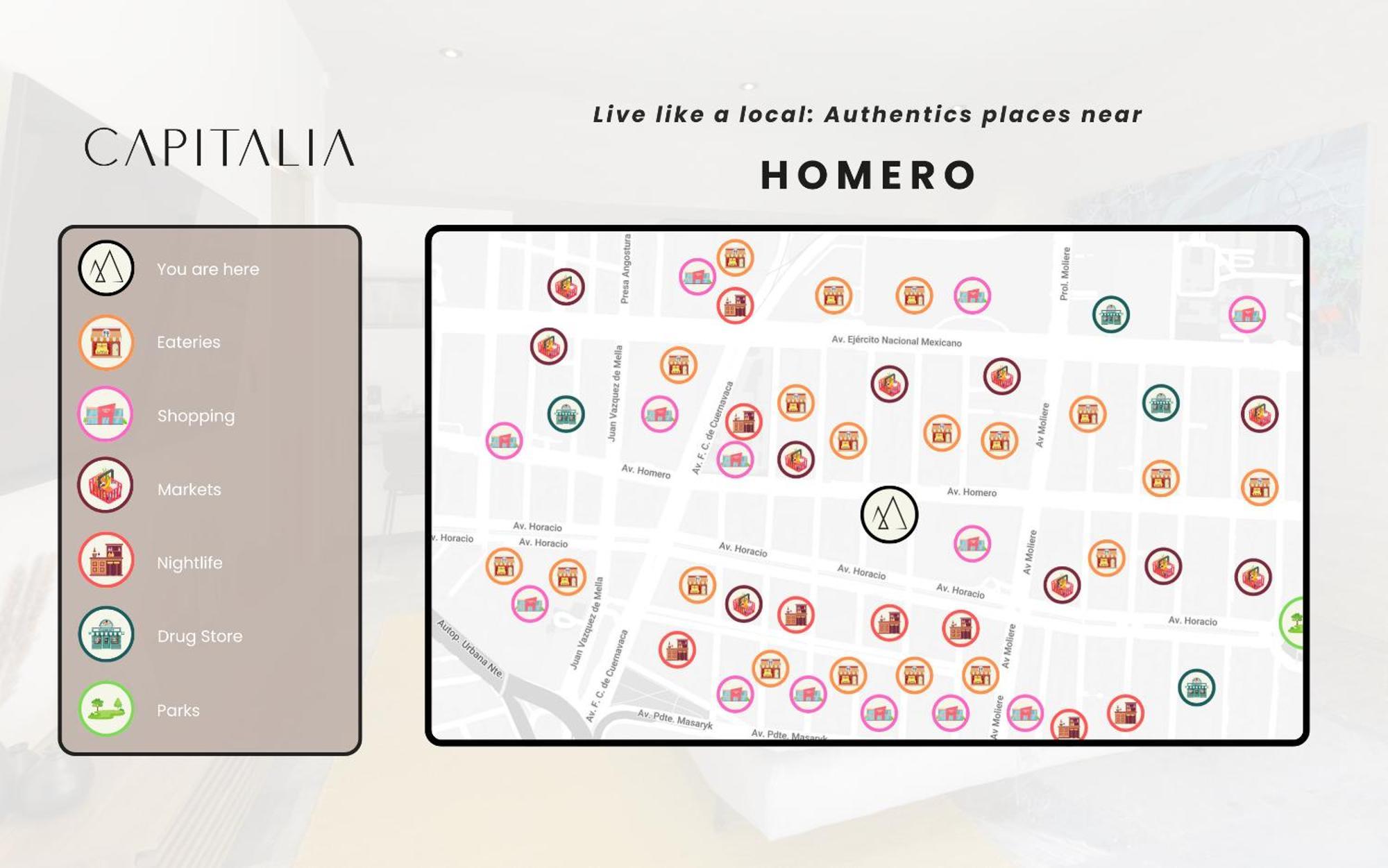 Capitalia - Luxury Apartments - Homero Mexico City Ngoại thất bức ảnh